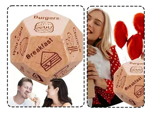 1 Pieza De Dados De Madera Para Juegos De Pareja Por Un Día