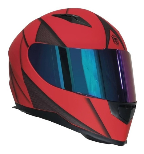 Casco Para Moto Cerrado Kov Novak Blade Rojo/ Gris Color Rojo Tamaño del casco S 55-56cm