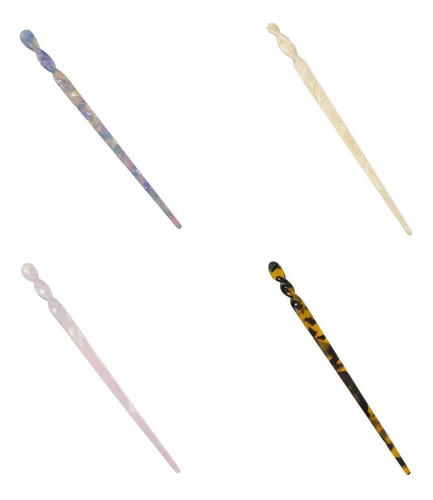 4x Palillos For El Cabello De Acetato For Mujer,