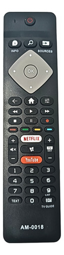Controle Remoto P/ Tv Lcd - Atalhos Para Netflix/youtube Unica
