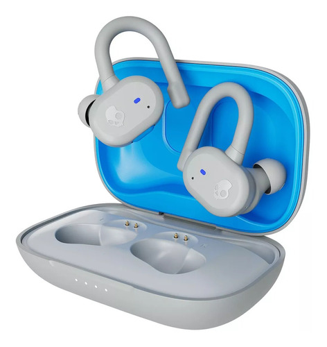 Auricular Push Active True In Ear Skullcandy Wireless Color Gris claro con azul