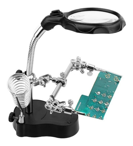 Imagen 2 de 5 de Tercer Brazo Lupa Ayudante Electrónica Te-801