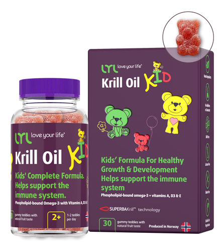 Lyl Krill Oil Kid Con Vitamina D 3, Vitamina E Y Vitamina A