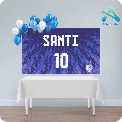 Banner Fondo Candy Bar Cumpleaños Argentina Violeta 100x50