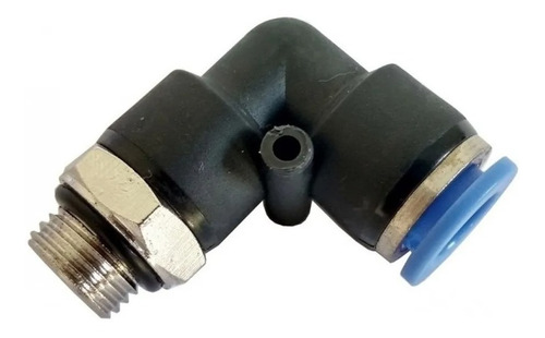 Imagem 2 de 2 de Kit 100pçs Conexão Cotovelo Pneumático Rosca 1/4 X 6mm Bsp
