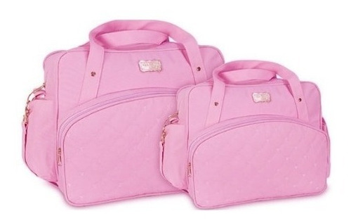 Kit Bolsa Maternidade Bebê Rosa Menina Luxo Kb3007