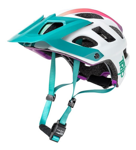 Casco Bicicleta Enduro Euphoria White/turquoise Trip // Kayu