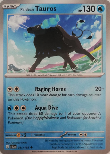 Pokémon Tcg Tauros 041/193