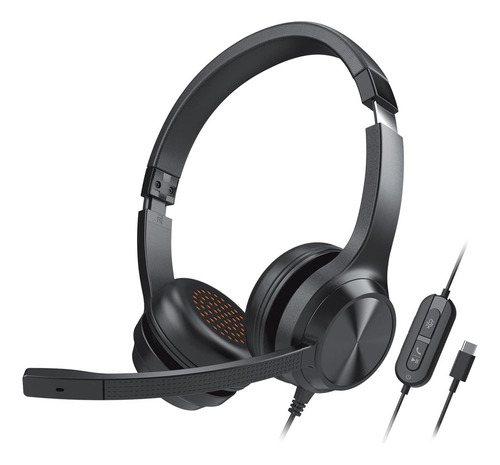 Auricular Creative Chat Usb Noise Cancelling Usb-c Color Negro Color De La Luz Negro
