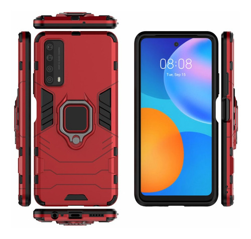 Estuche Protector Con Soporte Para Huawei Y7a P Smart 2021