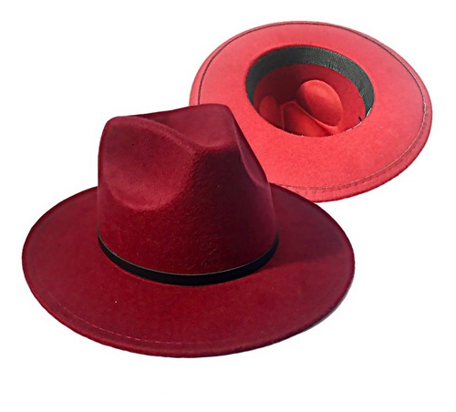 Sombrero Fedora De Moda Ala Plana En Paño