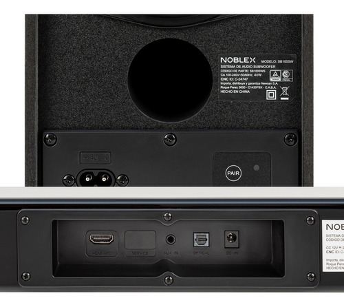 Barra De Sonido Noblex Sb100sw Soundbar 2.1 90w Bluetooth