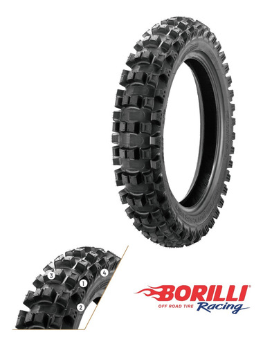 Pneu Traseiro Crf230/250f/xr 200/tornado 100/100-18 Exc