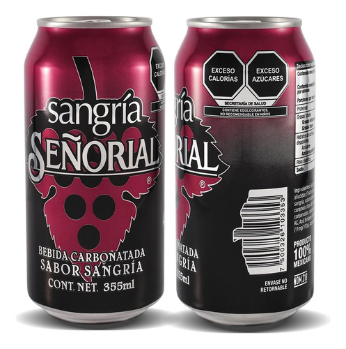 Sangria Señorial Lata 355 Ml. (12 Pzs,)