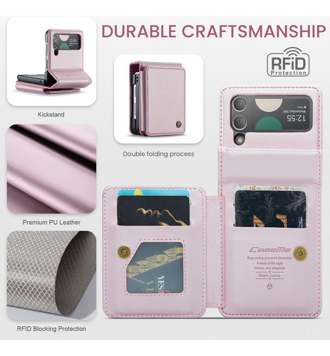 Funda De Cuero For Samsung Z Flip 5 Z Flip 4 Z Flip 3