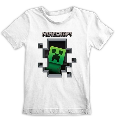 Polera Creeper Minecraft Niñ@