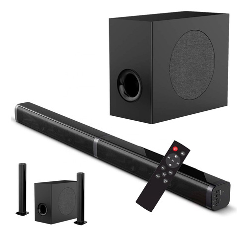 Barra De Sonido Con Subwoofer Con Bluetooth Home Theater 80w