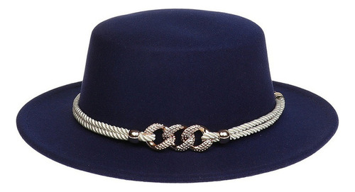 Sombrero De Tweed De Lana A La Moda De Color Liso Para Mujer