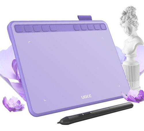 Tabletas Graficas Ugee S640 Tableta De Dibujo Lapiz Violeta