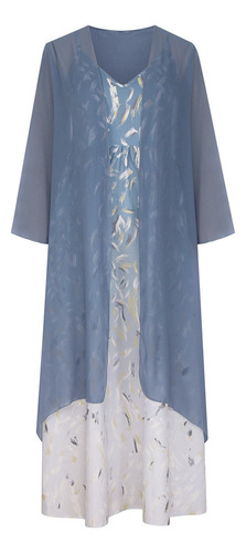 Vestido De Verano Para Mujer Con Mangas 3/4 Y Conjunto De Do