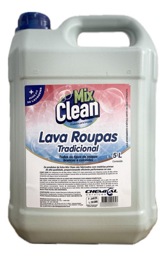 Sabão Lava Roupas 5 L Concentrado Roupas Brancas E Coloridas