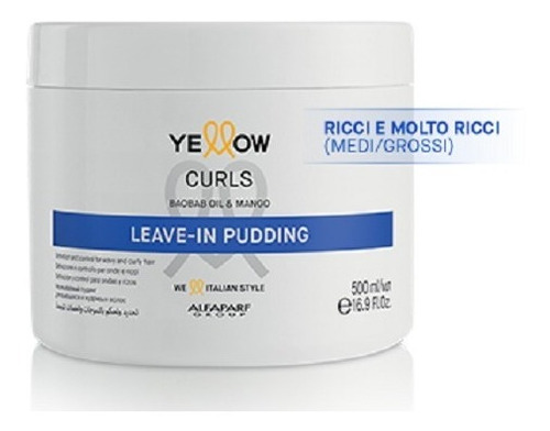 Leave-in Pudding Curls Yellow 500ml Crema Hidratación