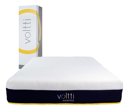 Colchón Individual Voltti Essential Hibrido  | 26 Cm |  Memory Foam  | Disminuye Puntos De Presión | Certificado Certipur-us