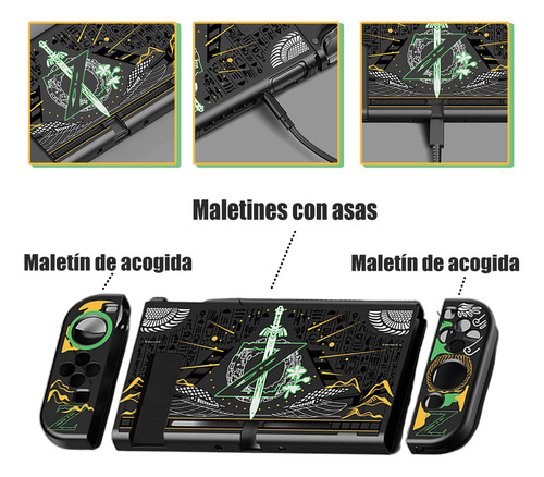 Funda Protector Nintendo Switch Mario Zelda Con Joycon Gomas