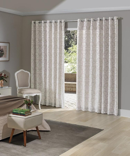 Cortina Valentina Jacquard 3,00x2,50m Branco