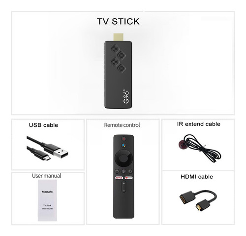 Tv Box Stick Android Tv Bluetooth Control Con Voz