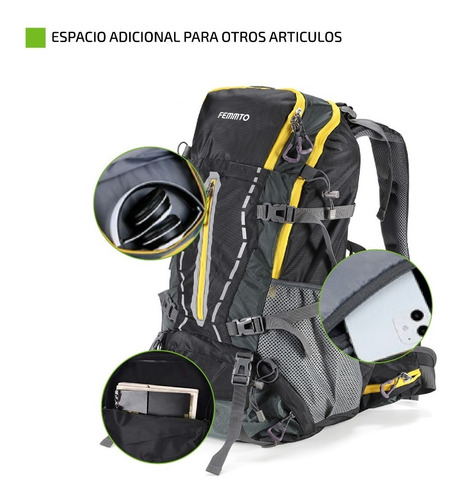 Imagen 6 de 9 de Mochila Tactica De Camping Trekking 45 Lts Mochilero Viaje