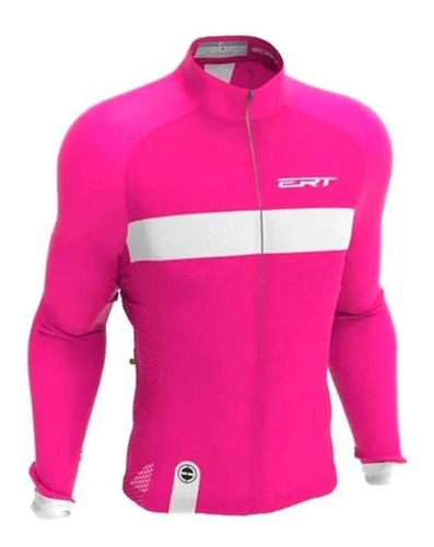 Imagem 1 de 4 de Camisa Ciclismo Classic Manga Longa Stripe Pink - Ert