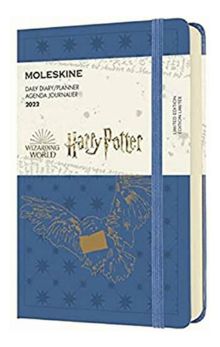 Moleskine Agenda Diaria Harry Potter 2022, 8,89 X 14 Cm Año 2022 Portada Azul