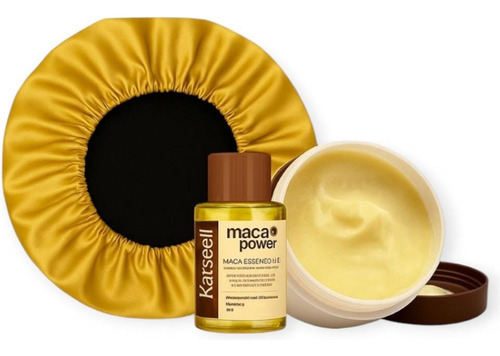 Shampoo + Condicionador + Máscara+ Óleo + Touca De Cetim