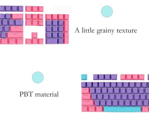 Tecla De Juego De 61 Pbt, 60% De Retroiluminación Con Extrac