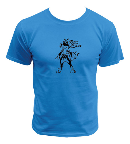 Camiseta De Pokémon Lucario Tribal Tipo Lucha Acero Camiseta