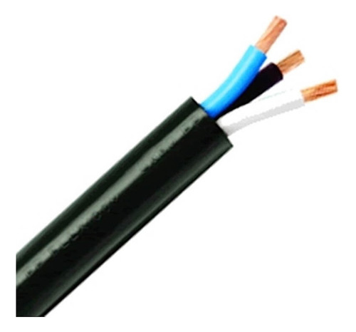 Fio Cabo Pp 3x6mm Flexível 3 Vias 6mm 20 Metros Tripolar