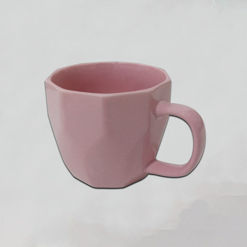 Jarro Mug Taza Consome Cafe Te Porcelana Pettish Online Color Rosa Hexagonal