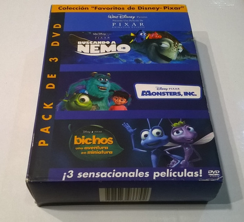 Buscando A Nemo - Monsters, Inc. - Bichos 5 Dvd Nacional Nm