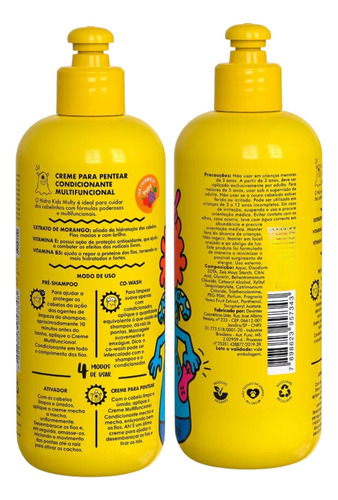 Kit Shampoo Condicionador E Creme Pentear Hidra Salon Line