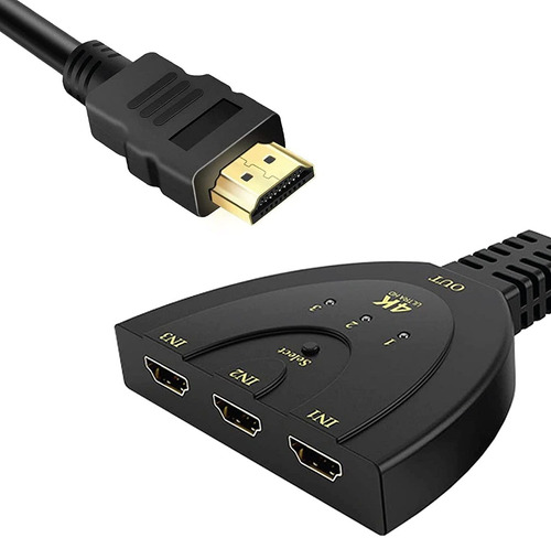 Splitter 3 Puerto 4 K Hdmi 3 Entrada 1 Con  Swith