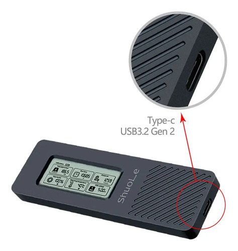 Carcasa Para Ssd M.2 Ngff Y Nvme, Externo, Usb 3.1, Tipo-c