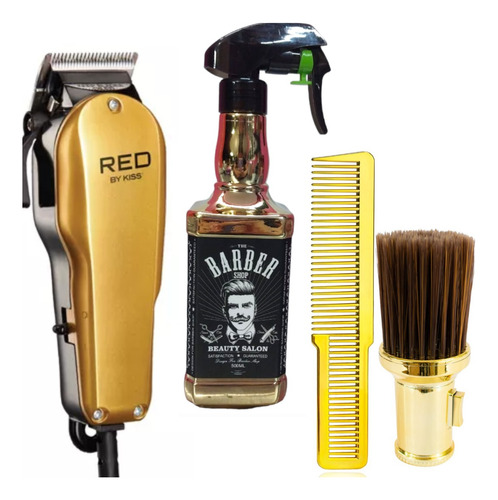 Cortadora De Pelo Maquina Kit Gold Atomizador, Bledo, Peine