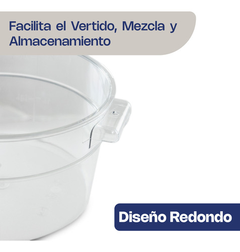 Recipiente De Policarbonato Redondo 2qt Con Tapa Caledonia