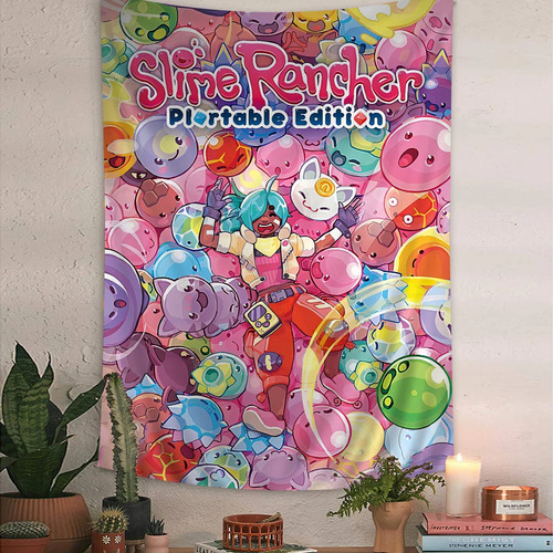 Tapiz Colorido De Pared Game S-slime Rancher De 60 X 90 Cm