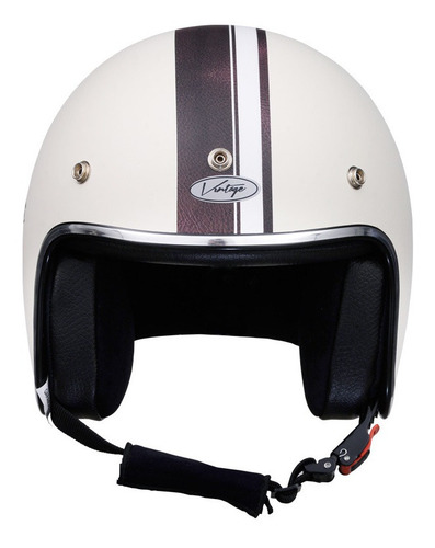 Imagen 2 de 3 de Casco para moto abierto Vértigo Vintage Maya beige mate talle L