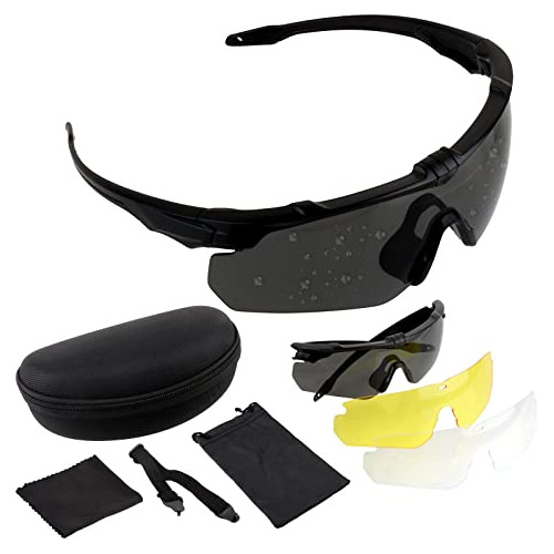 Gafas Tácticas 3   Intercambiables, Protección Uv400 ...