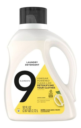 Detergente Líquido 9 Elements Limón 2.72l