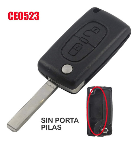 Imagen 7 de 9 de Carcasa Llave Navaja Citroen 2 Botones Sin Porta Pilas Va2