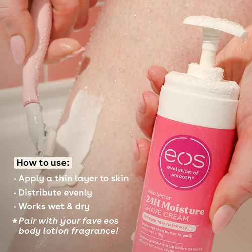 Crema De Afeitar Mujer Eos Shea Better Frambuesa Travel Size